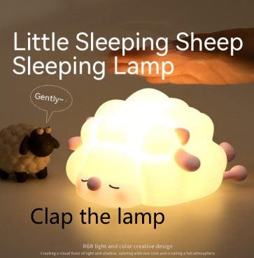 Sheep LED Night Light – Touch Sensor Silicone Bedside Lamp for Kids' Room & Sleep Decor