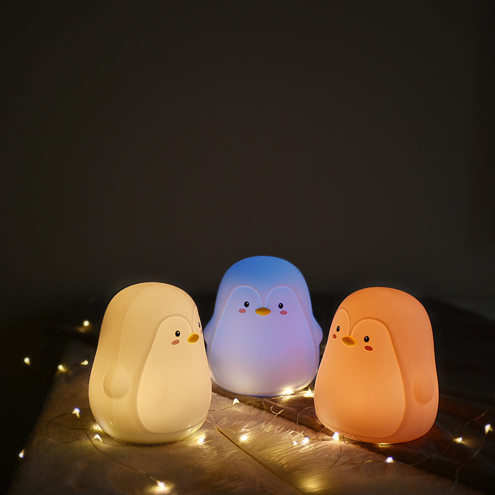 Penguin Silicone Night Light – Soft Glow, Touch Control & Rechargeable Kids Lamp