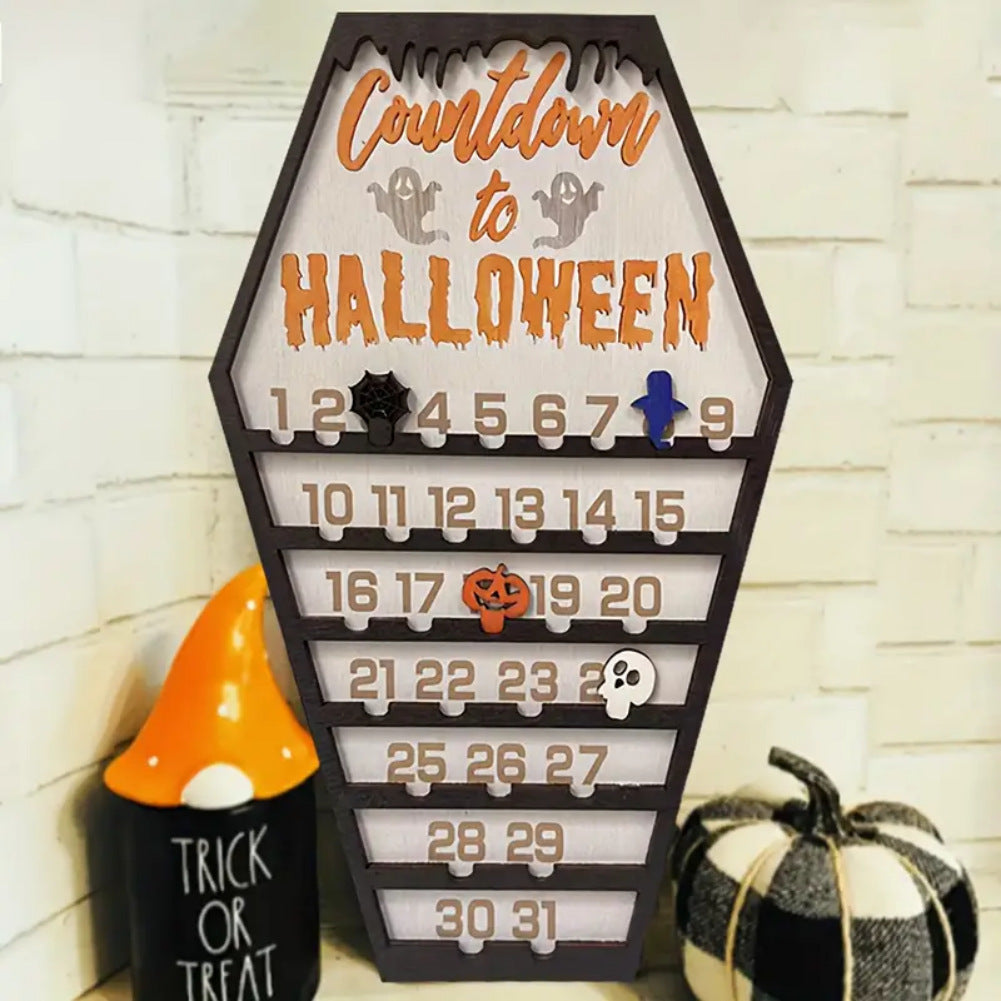 🎃 Halloween Countdown Calendar – Spooky Wall Décor 👻