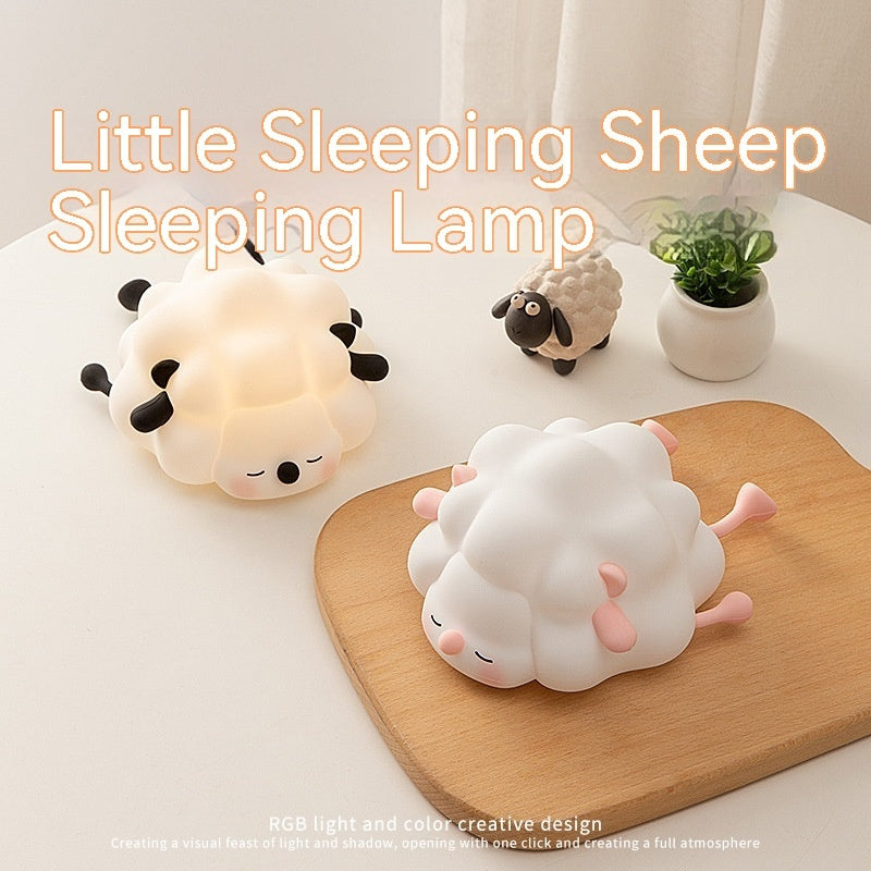 Sheep LED Night Light – Touch Sensor Silicone Bedside Lamp for Kids' Room & Sleep Decor