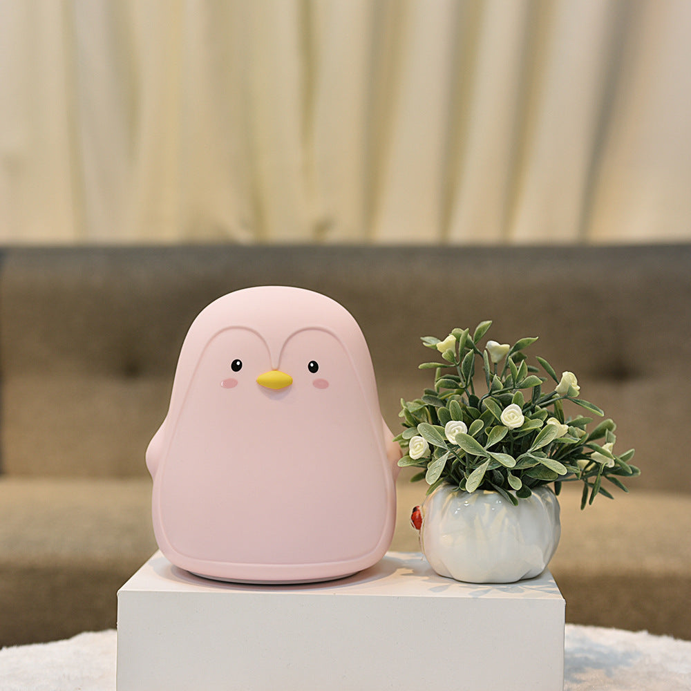 Penguin Silicone Night Light – Soft Glow, Touch Control & Rechargeable Kids Lamp