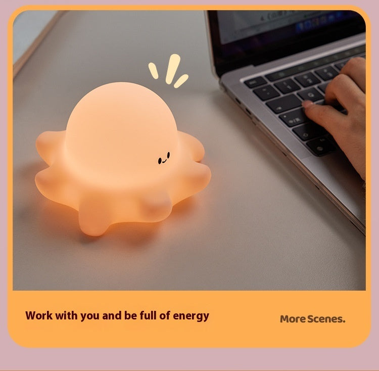 Cute Octopus Baby Silicone Night Light