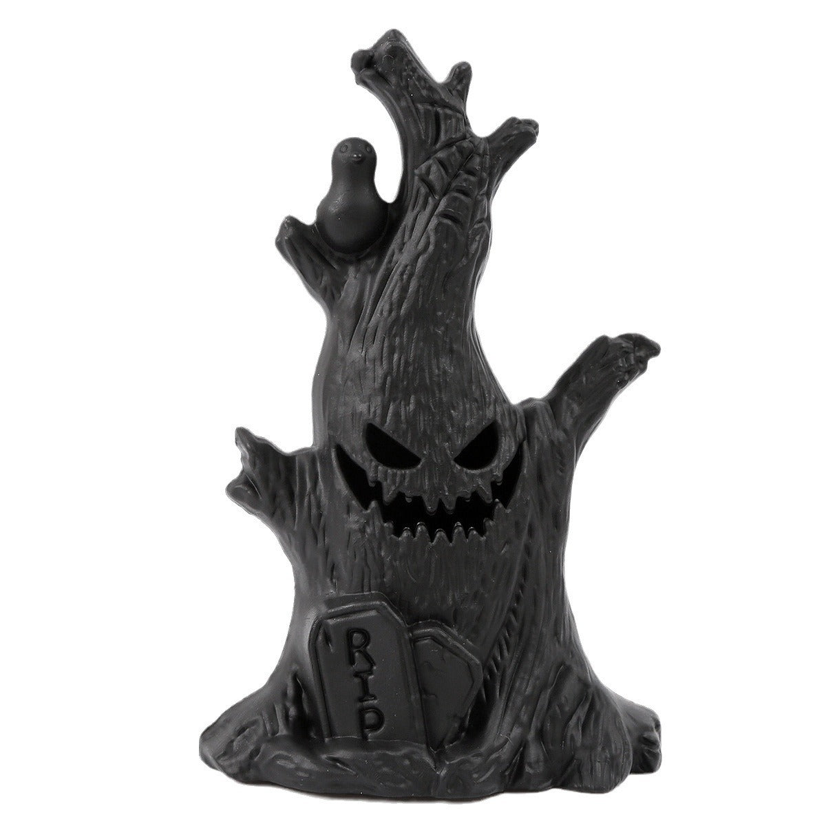 🌙 Halloween Ghost Tree Pumpkin Lamp – Spooky Stump Decoration