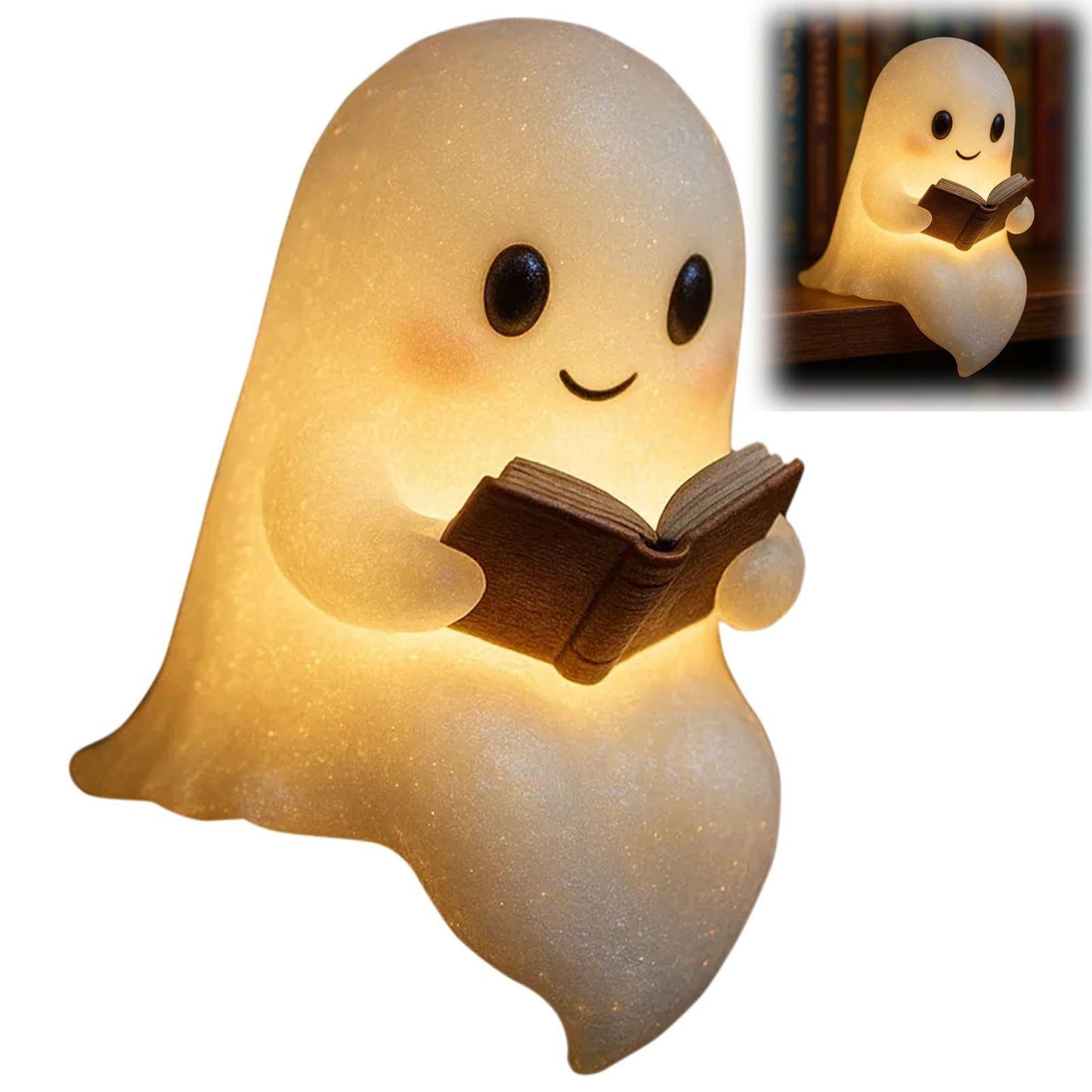 👻 Cute Ghost Night Light – Halloween Bedside Glow