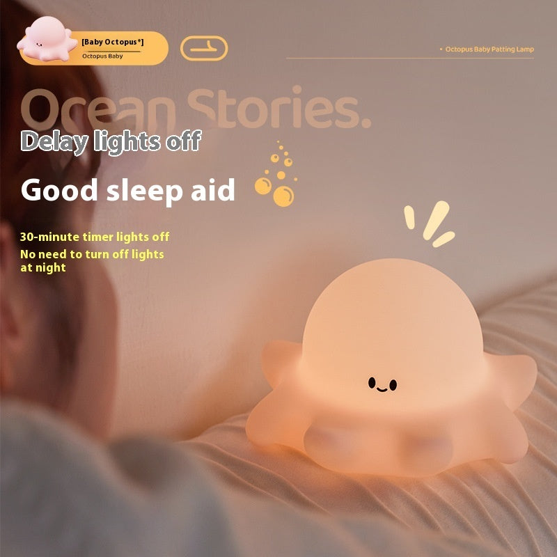 Cute Octopus Baby Silicone Night Light