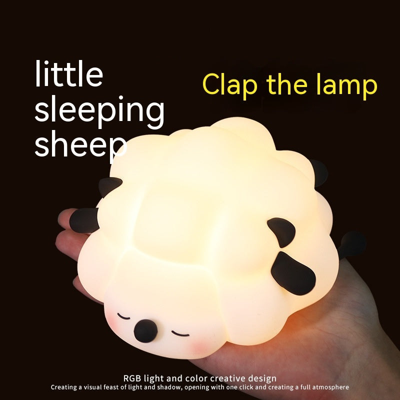 Sheep LED Night Light – Touch Sensor Silicone Bedside Lamp for Kids' Room & Sleep Decor