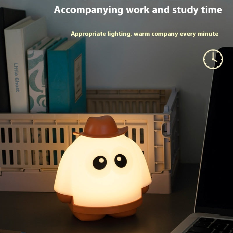 👻 Cute Squishy Ghost Night Light – Halloween Glow for Kids