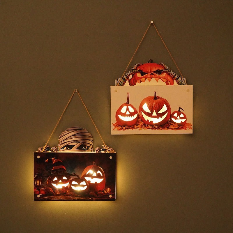 🎃 Spooky Halloween Door Sign – Festive Wooden Wall Décor