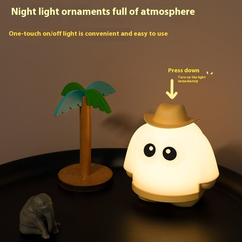 👻 Cute Squishy Ghost Night Light – Halloween Glow for Kids