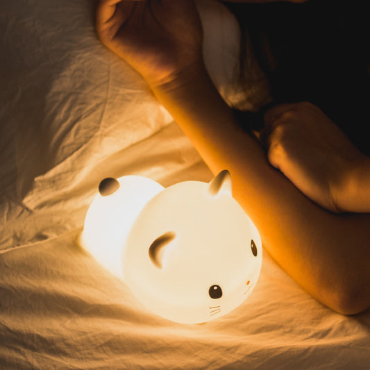 Kitty LED Night Light – Touch Sensor Silicone Bedside Lamp for Kids