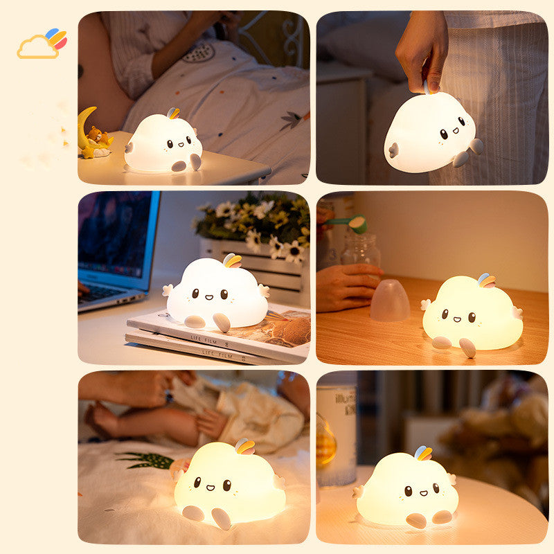 ☁️ Cute Squishy Cloud Night Light – Cozy Glow for Kids
