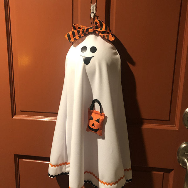 👻 Halloween Ghost Door Wreath – Spooky Home Decor