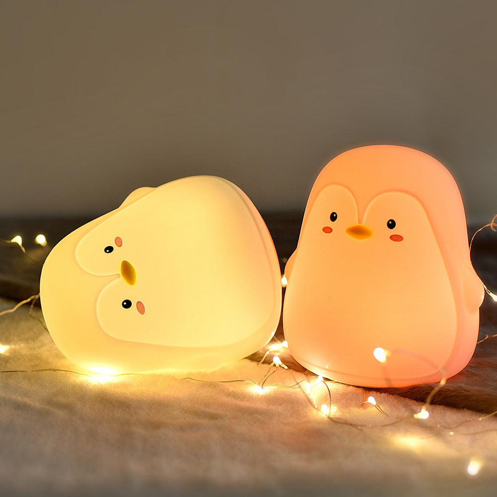 Penguin Silicone Night Light – Soft Glow, Touch Control & Rechargeable Kids Lamp