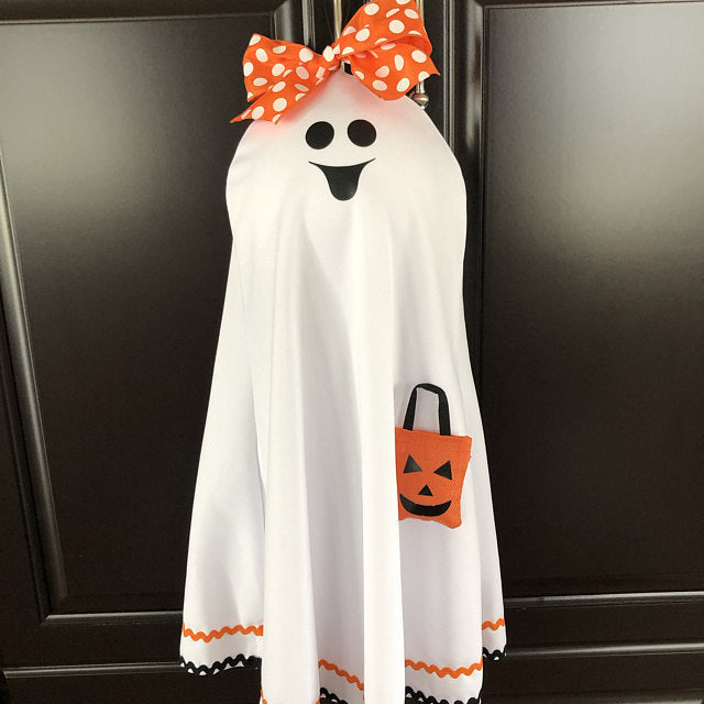 👻 Halloween Ghost Door Wreath – Spooky Home Decor