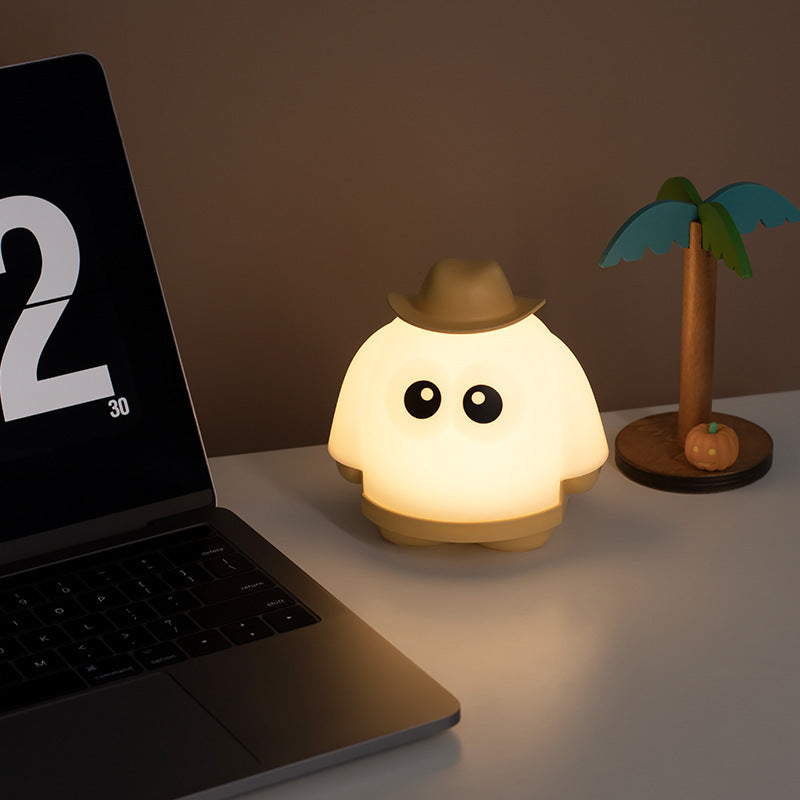 👻 Cute Squishy Ghost Night Light – Halloween Glow for Kids