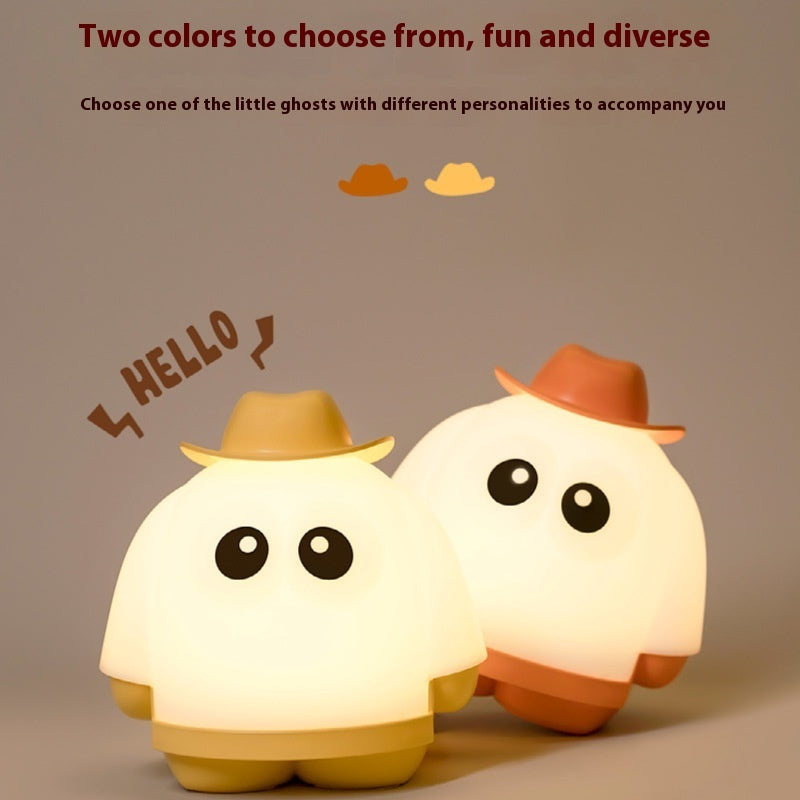 👻 Cute Squishy Ghost Night Light – Halloween Glow for Kids