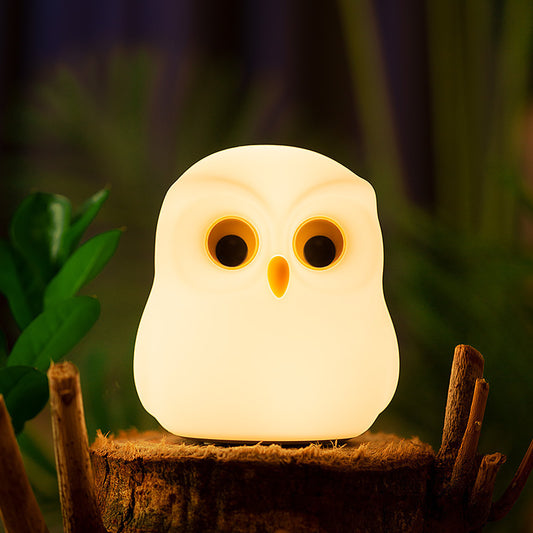 Owl LED Night Light – Touch Sensor Silicone Bedside Lamp for Kids